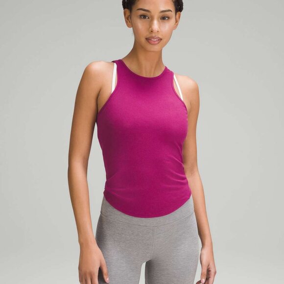 Lululemon Modal Silk Twist-Back Yoga Tank Top Magenta Purple |12 - Picture 2 of 7